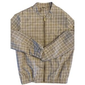 Harry Brown London Mens Front Zip Casual Plaid Jacket Size L‎